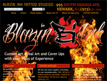 Tablet Screenshot of blazininktattoos.com